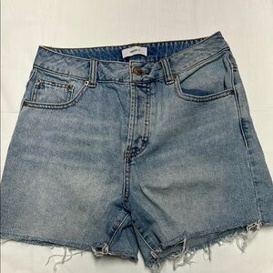 Forever 21 cotton denim cut off shorts petite size 25 light wash button fly
